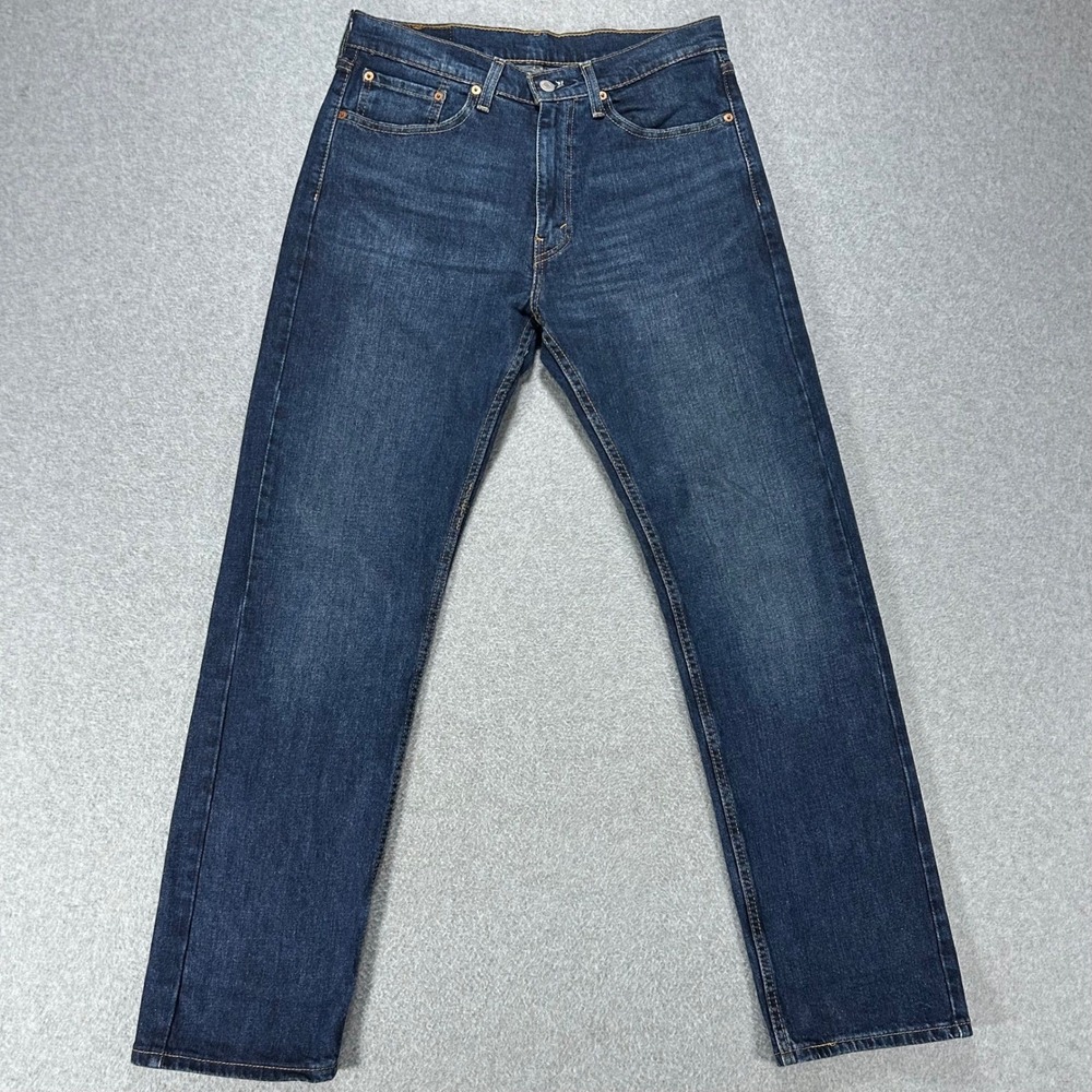 Levi's Jeans 505 Regular Fit Mens 32 x 32 Dark Indigo Denim Classic Workwear